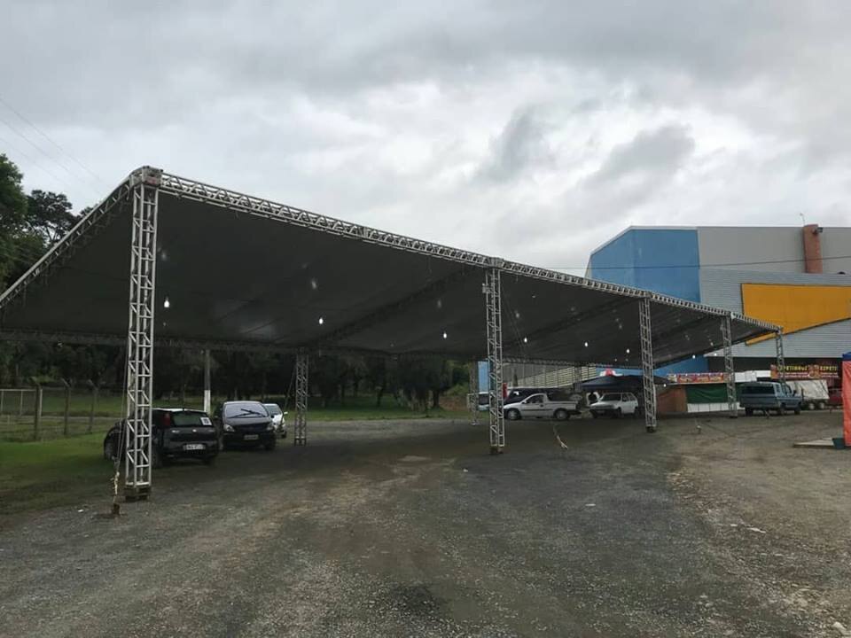 Projeto real da LOC Tendas com estrutura para eventos — exemplo 1